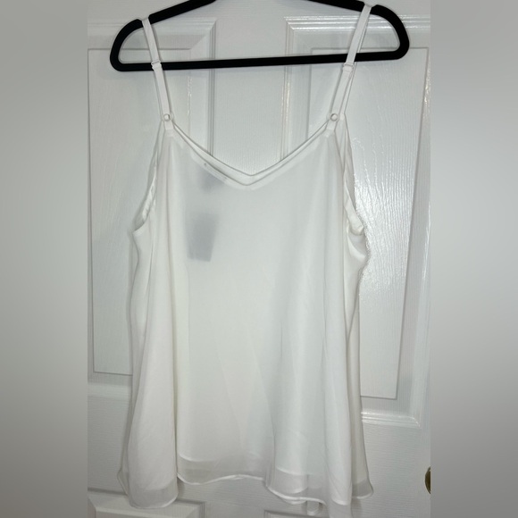NWT Torrid Sophie Chiffon Swing Cami, Size 00 (10), Cloud Dancer - Picture 6 of 7